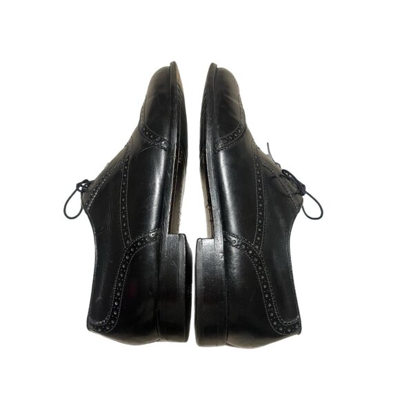 Vintage Florsheim Imperial Oxfords Mens 10 C Black Leather Dress Wingtip Shoes main image 6